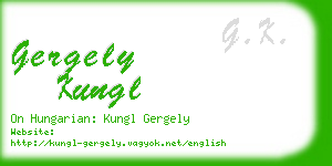 gergely kungl business card